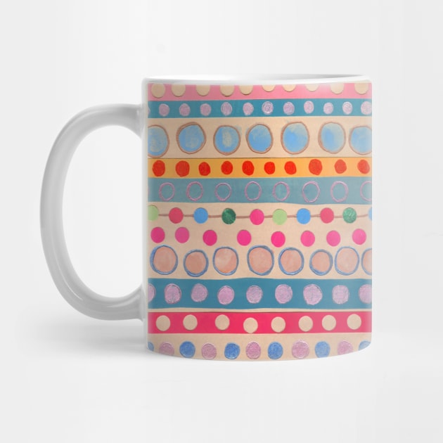 Multi Dots and Stripes Pastel by MitaDreamDesign